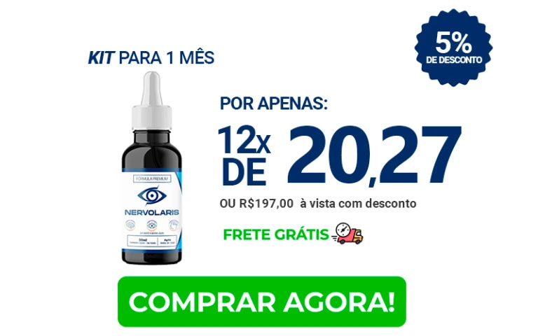 Kit de 1 frasco de Nervolaris, ideal para iniciar o cuidado com os olhos e proteger contra o cansaço visual diário